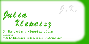 julia klepeisz business card