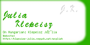 julia klepeisz business card